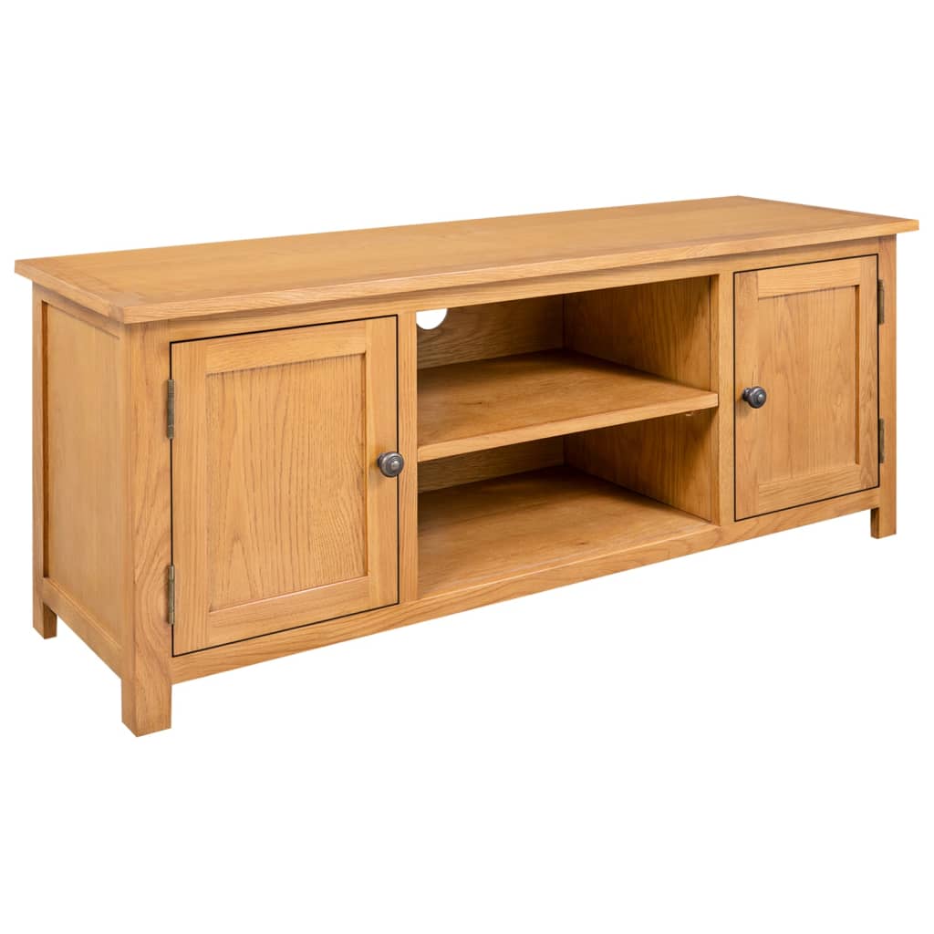 tömör tölgyfa TV szekrény 110x35x44 cm