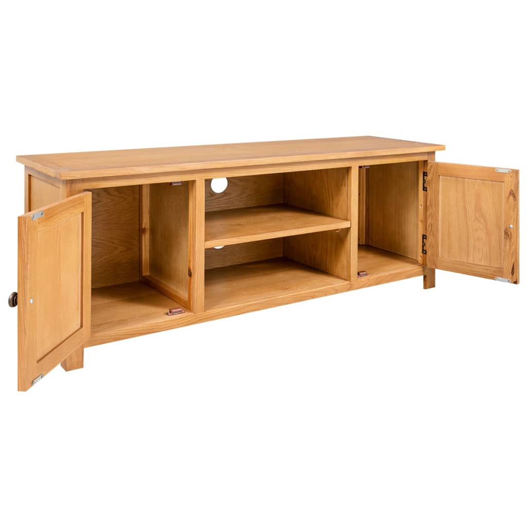 tömör tölgyfa TV szekrény 110x35x44 cm