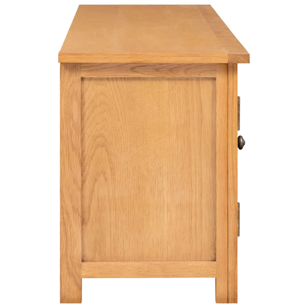 tömör tölgyfa TV szekrény 110x35x44 cm