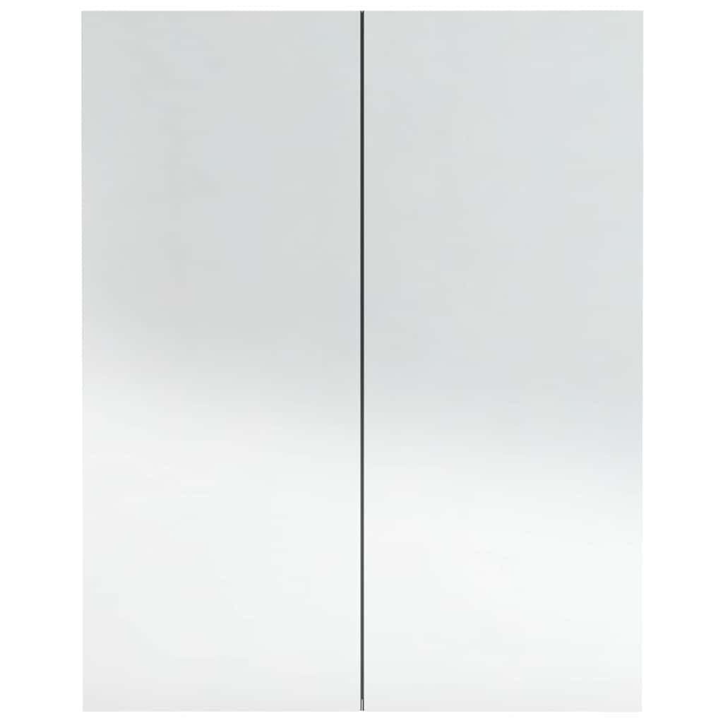 antracitszürke MDF tükrös fürdőszobaszekrény 60 x 15 x 75 cm