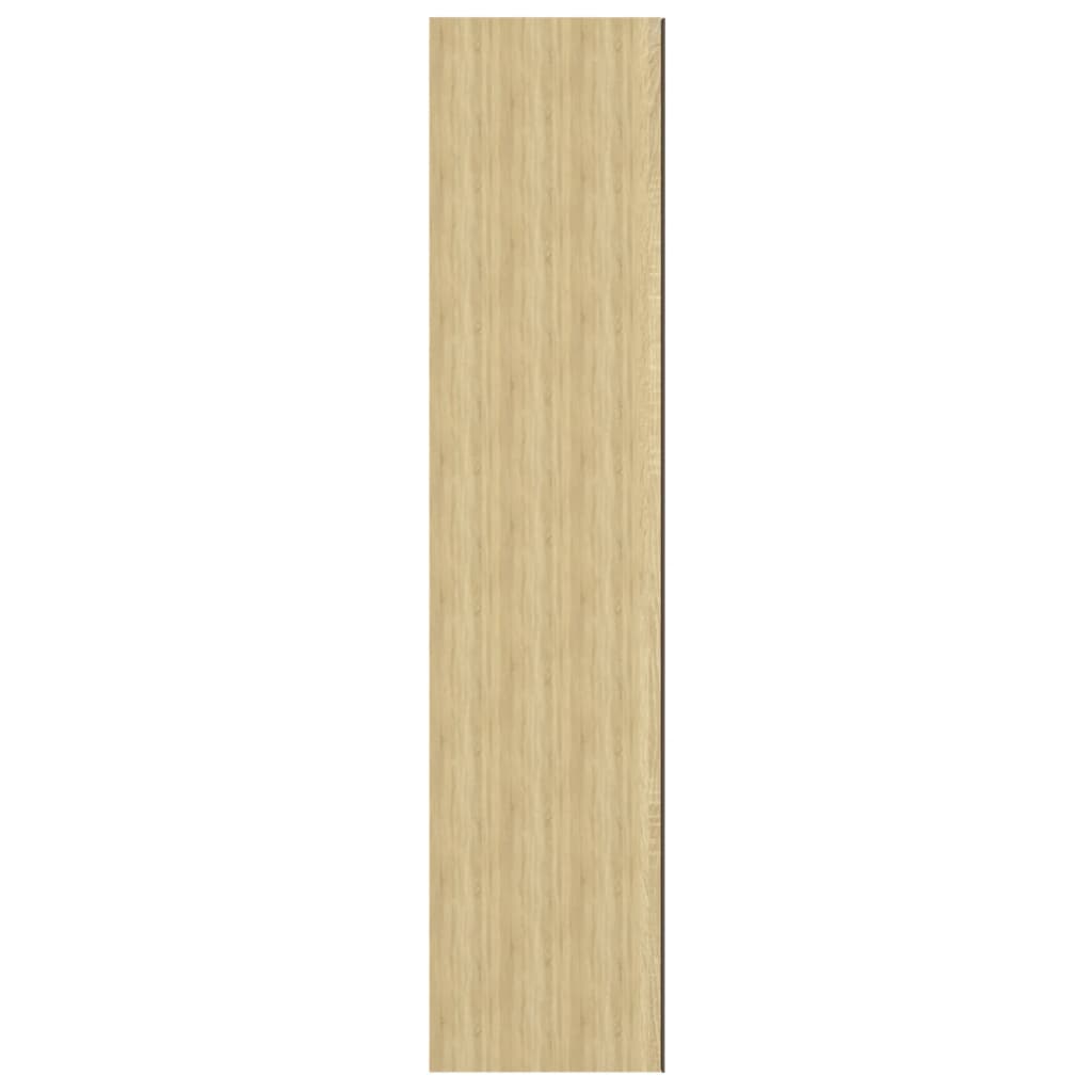 fehér és tölgy MDF tükrös fürdőszobaszekrény 60 x 15 x 75 cm