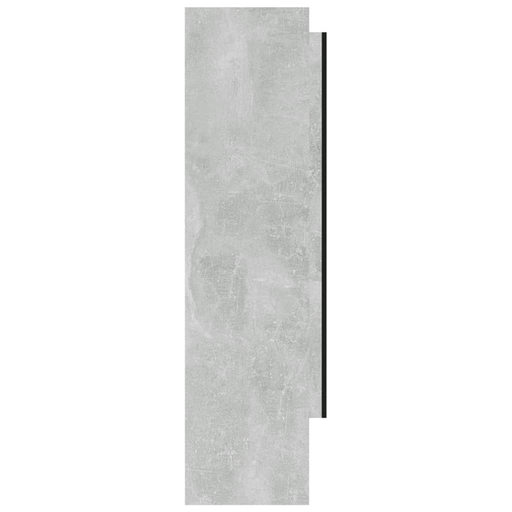 betonszürke MDF tükrös fürdőszobaszekrény 80 x 15 x 60 cm