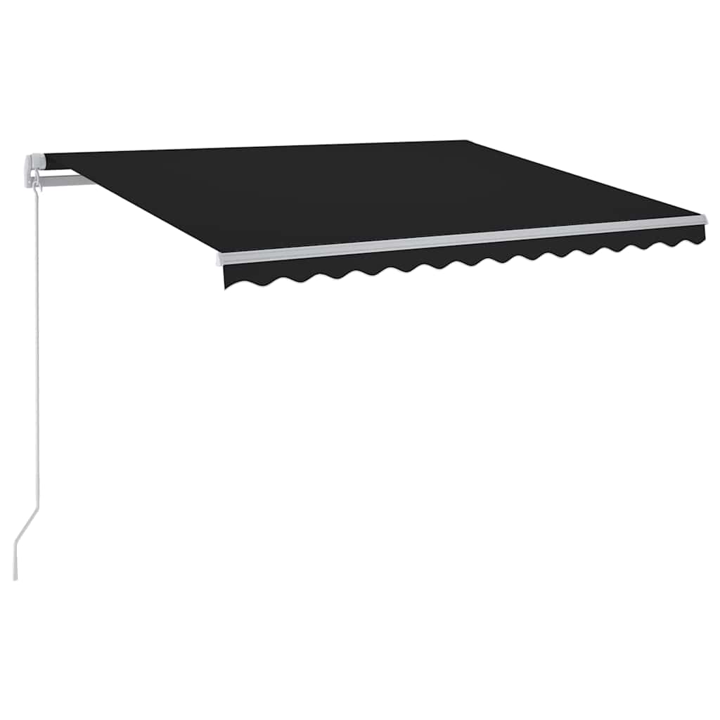 antracitszürke kézzel kihúzható LED-es napellenző 300 x 250 cm
