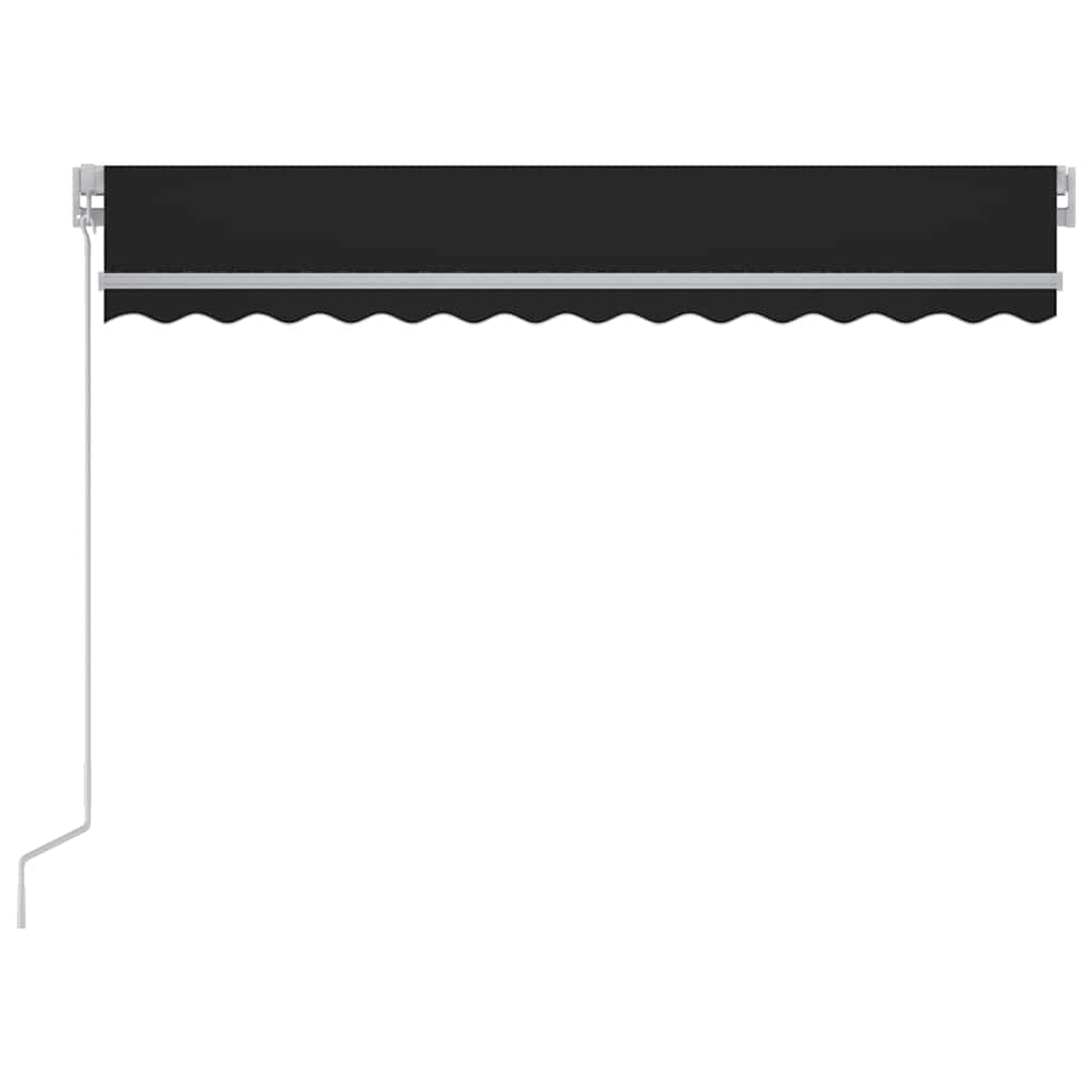 antracitszürke kézzel kihúzható LED-es napellenző 300 x 250 cm