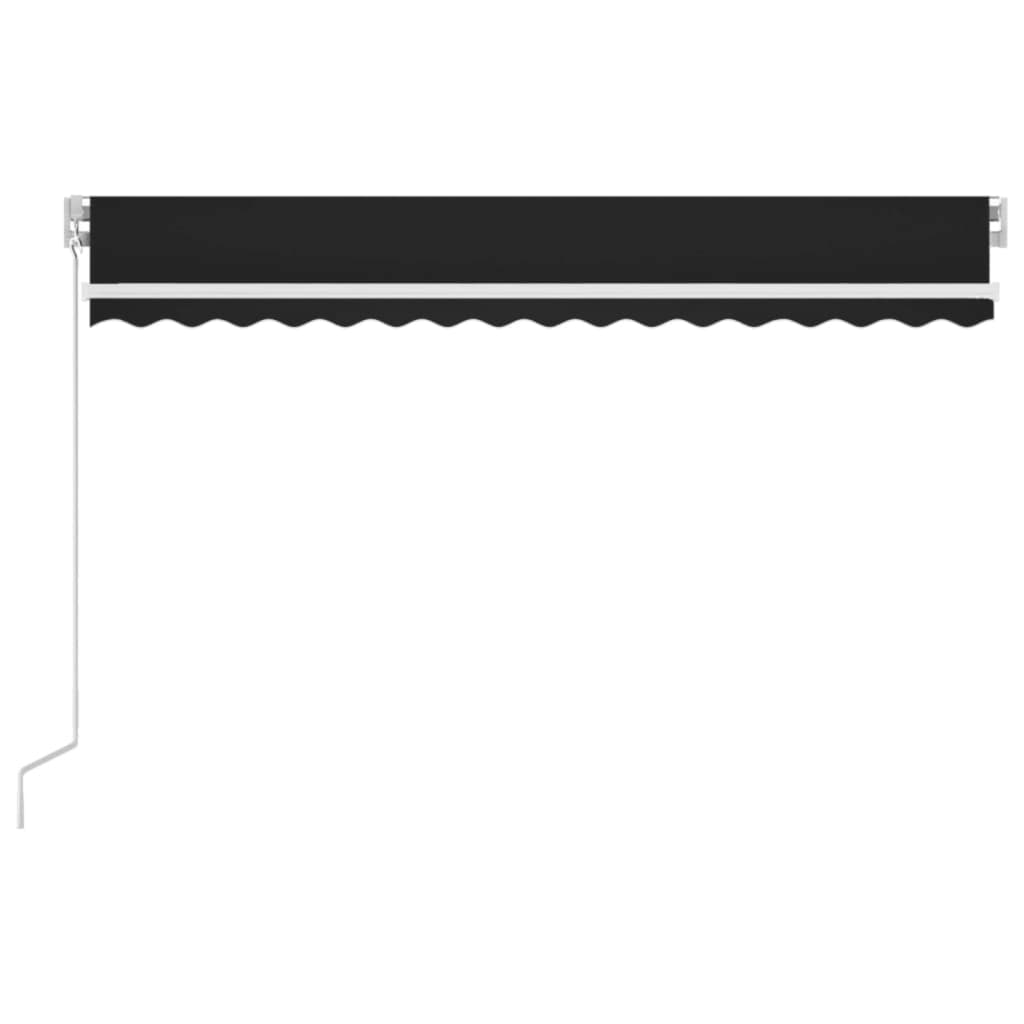 antracitszürke kézzel kihúzható LED-es napellenző 400 x 300 cm