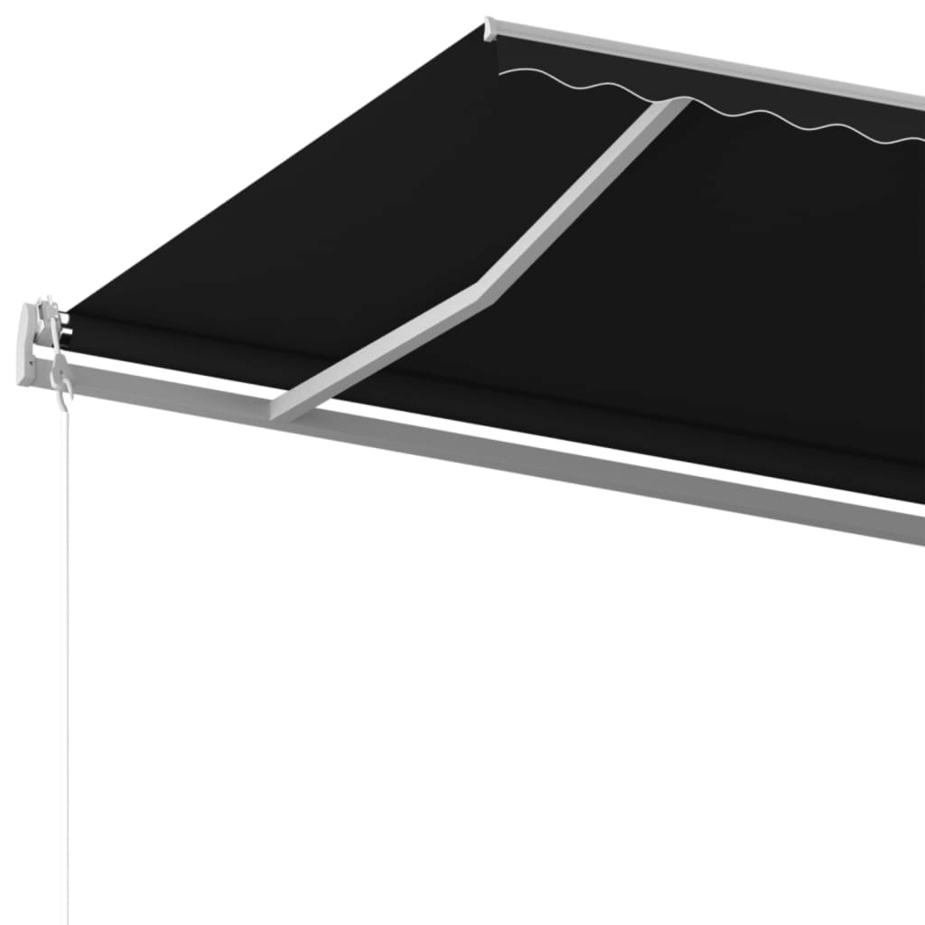 antracitszürke kézzel kihúzható napellenző 500 x 350 cm