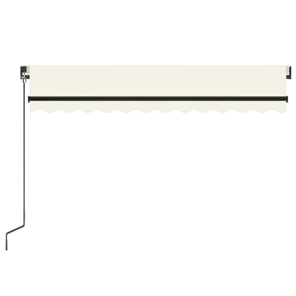 krémszínű kézzel kihúzható napellenző 350 x 250 cm