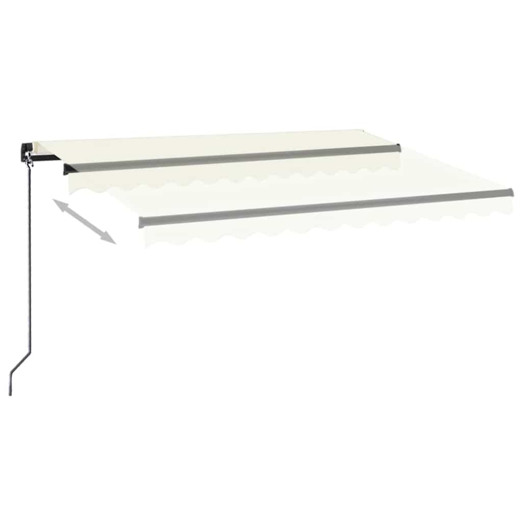 krémszínű kézzel kihúzható napellenző 350 x 250 cm