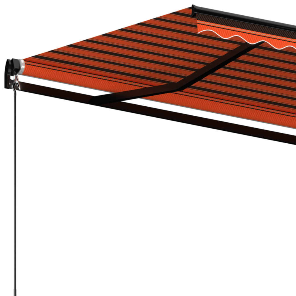 narancssárga és barna kézzel kihúzható napellenző 400 x 300 cm