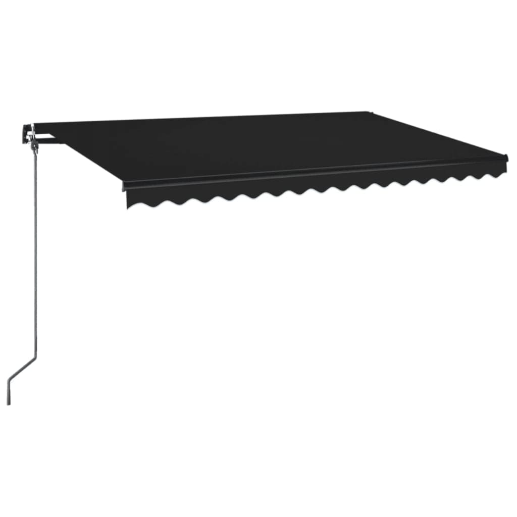 antracitszürke kézzel kihúzható napellenző 400 x 350 cm