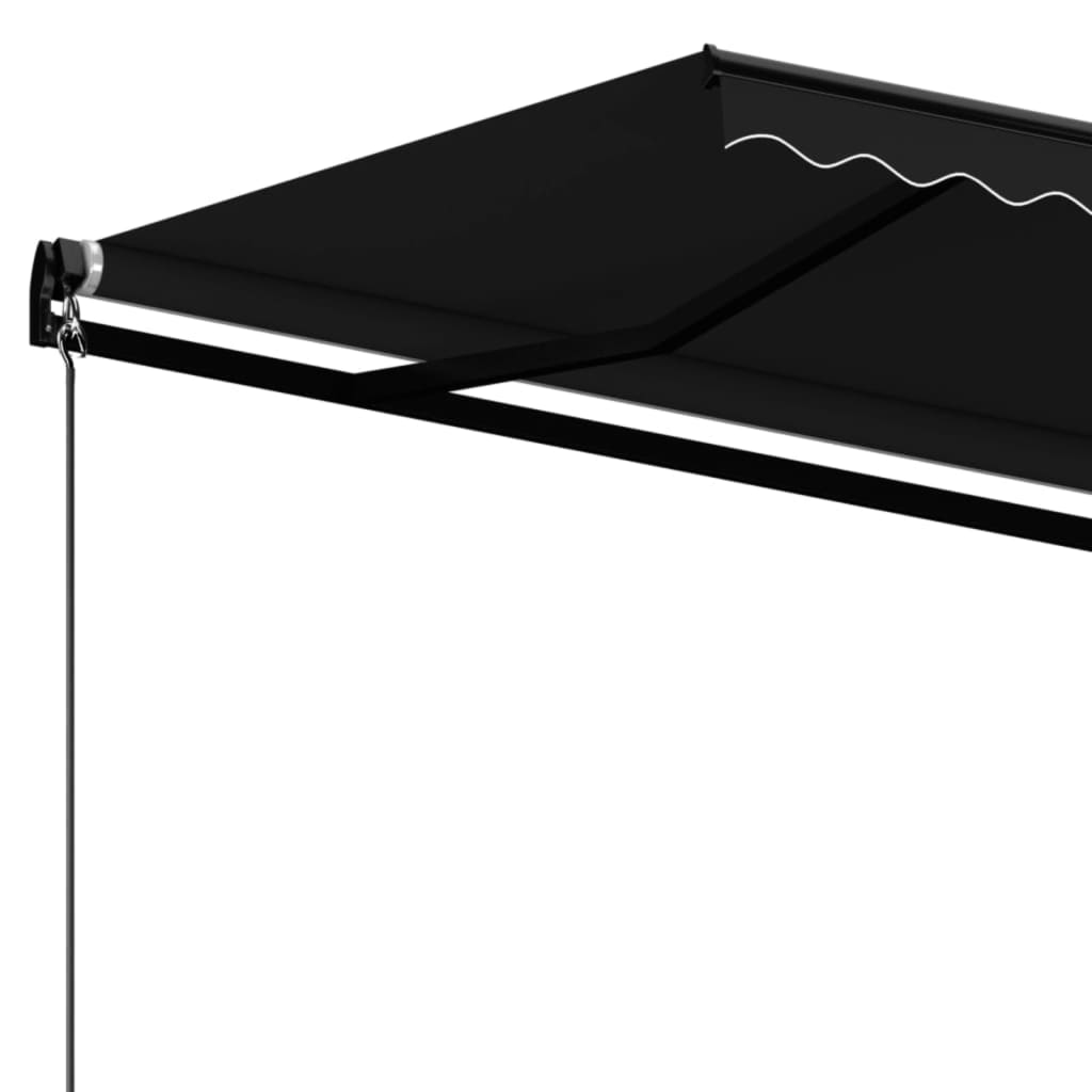 antracitszürke kézzel kihúzható napellenző 400 x 350 cm