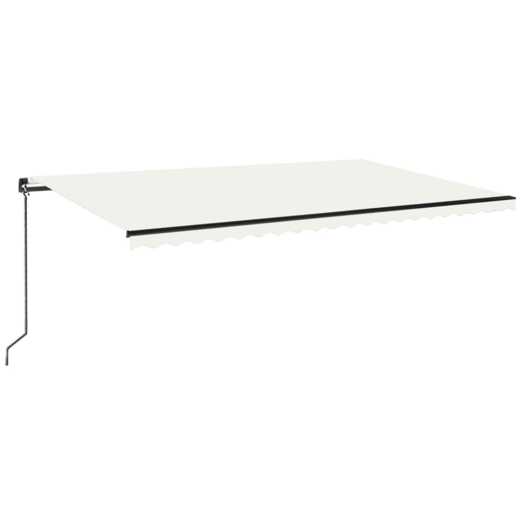 krémszínű kézzel kihúzható napellenző 500 x 350 cm