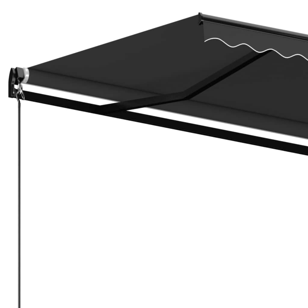 antracitszürke kézzel kihúzható napellenző 600 x 350 cm