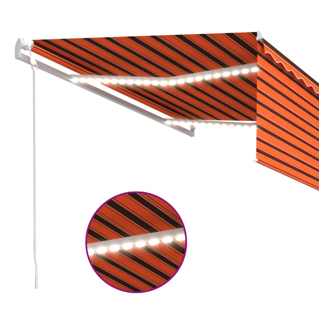 automata redőnyös, LED-es, szélérzékelős napellenző 4x3 m