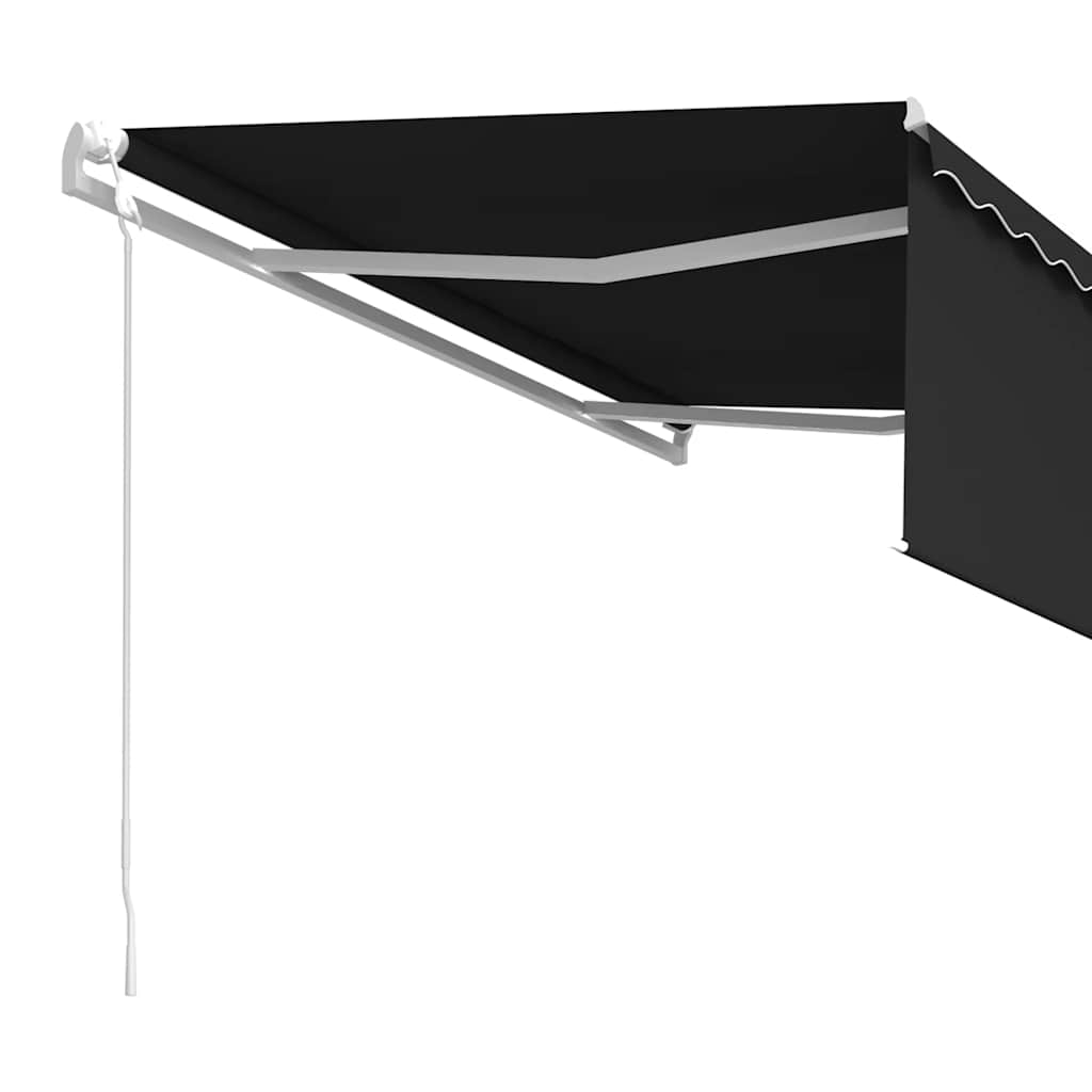 antracitszürke automata napellenző redőnnyel 4,5 x 3 m
