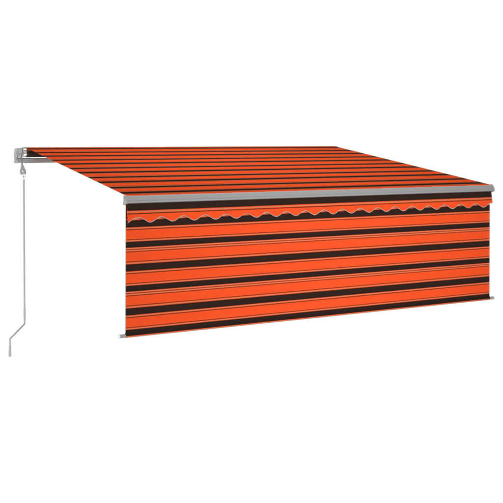 narancssárga-barna automata napellenző redőnnyel 4,5 x 3 m