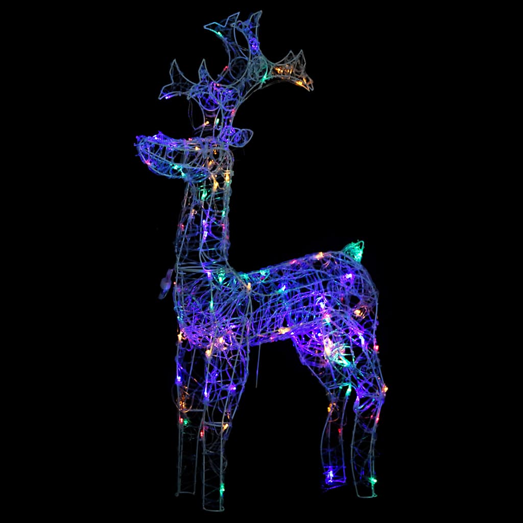 akril karácsonyi rénszarvas dekoráció 90 LED-del 60x16x100 cm