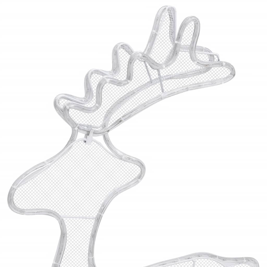 rénszarvasos karácsonyi dísz hálóval és 306 LED-del 60x24x89 cm