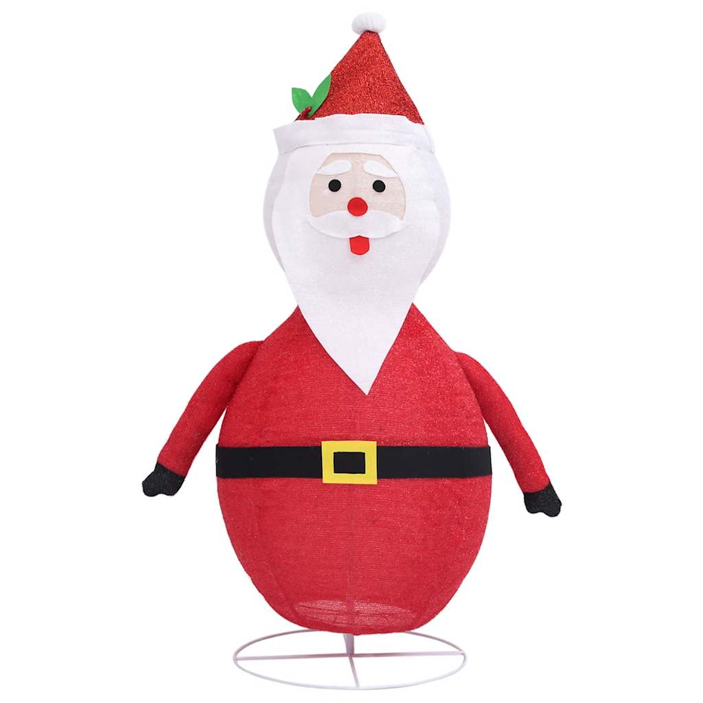 dekoratív luxus szövet karácsonyi LED-es Mikulás figura 90 cm