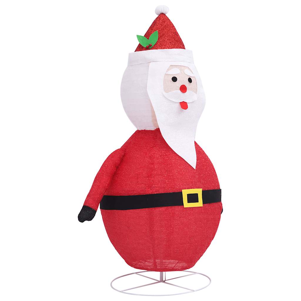 dekoratív luxus szövet karácsonyi LED-es Mikulás figura 90 cm