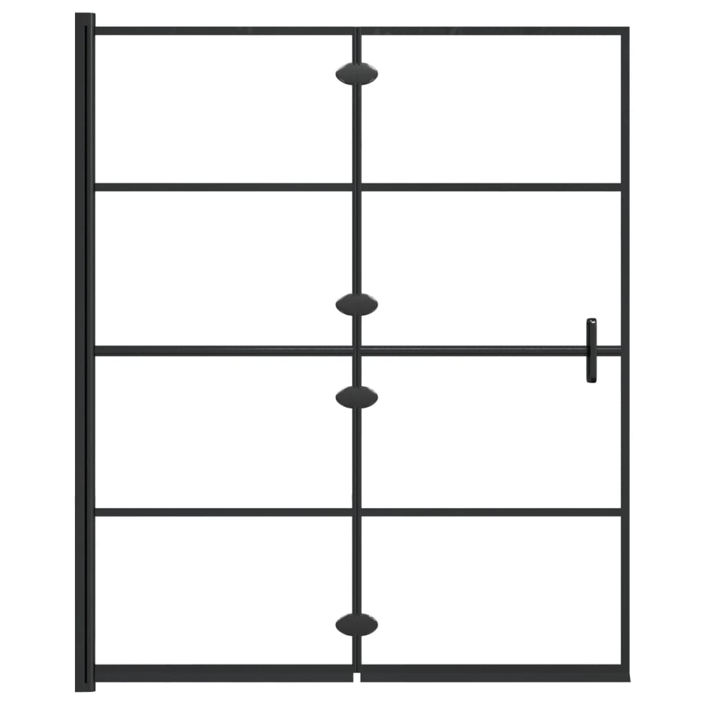 fekete ESG zuhanykabin összecsukható ajtóval 120x140 cm