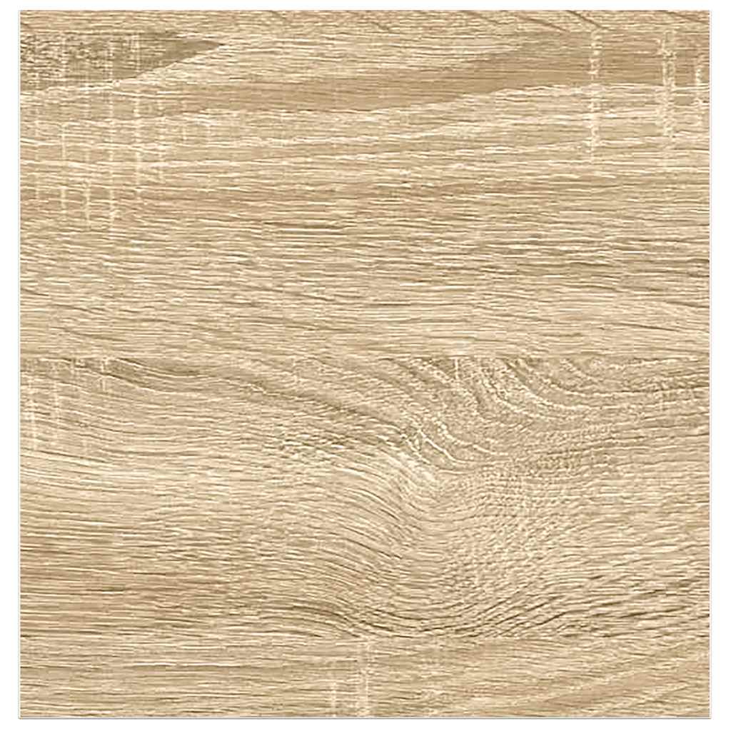 2 db tölgyszínű és fehér MDF lebegő fali polc 23x23,5x3,8 cm