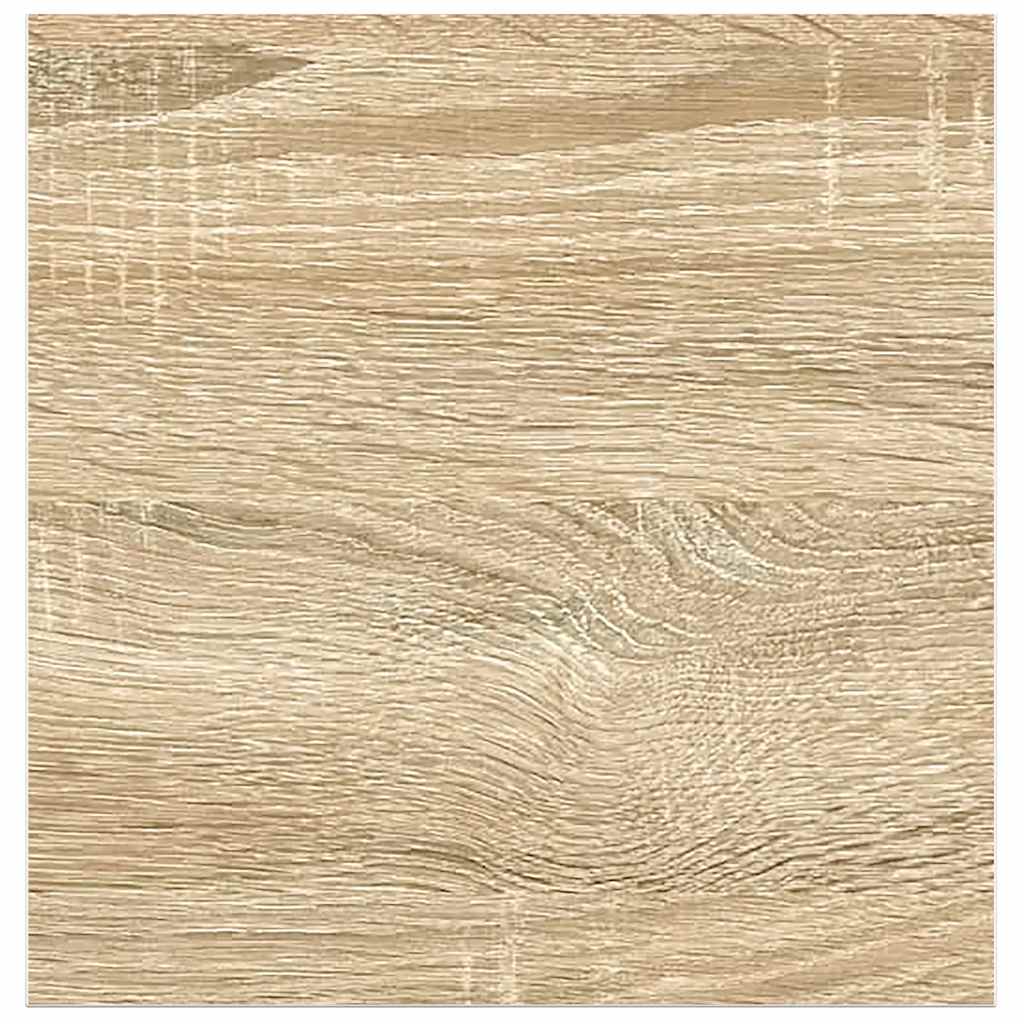 4 db tölgyszínű és fehér MDF lebegő fali polc 23x23,5x3,8 cm