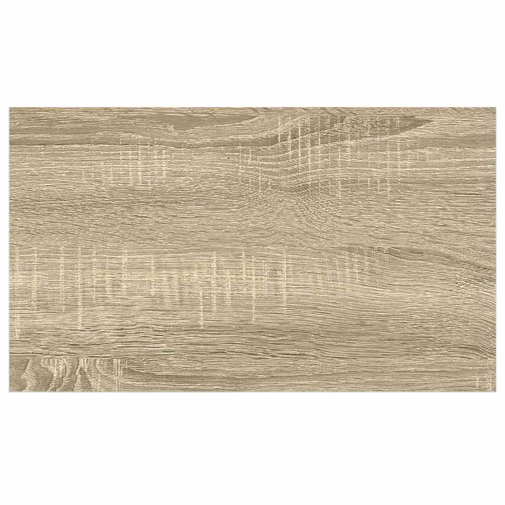 2 db tölgyszínű és fehér MDF lebegő fali polc 40 x 23,5 x 3,8 cm