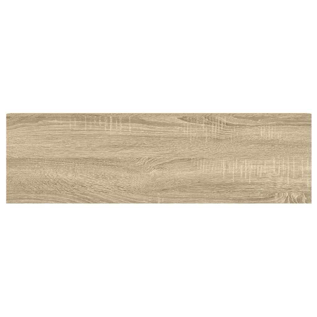 fehér-tölgyszínű MDF lebegő fali polc 90 x 23,5 x 3,8 cm