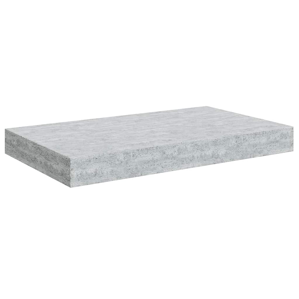 betonszürke MDF lebegő fali polc 40 x 23,5 x 3,8 cm