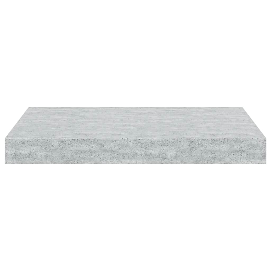 2 db betonszürke MDF lebegő fali polc 40 x 23 x 3,8 cm