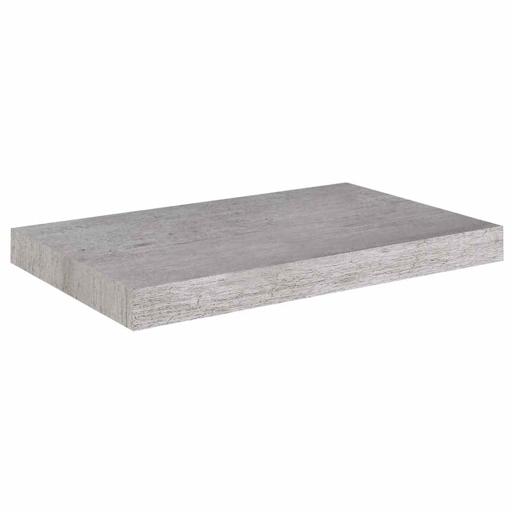 betonszürke MDF lebegő fali polc 50 x 23,5 x 3,8 cm