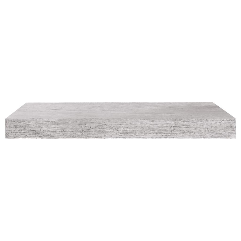 betonszürke MDF lebegő fali polc 50 x 23,5 x 3,8 cm