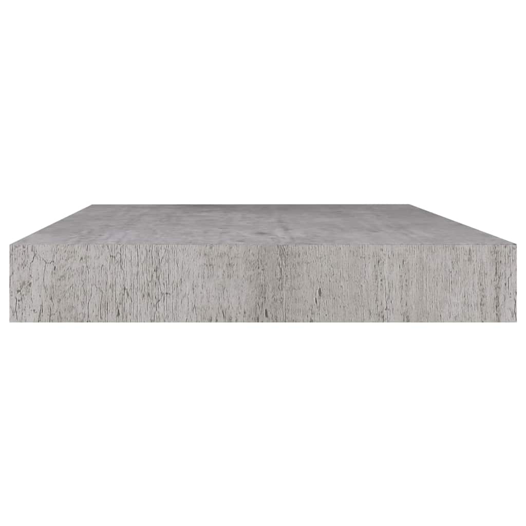 betonszürke MDF lebegő fali polc 50 x 23,5 x 3,8 cm
