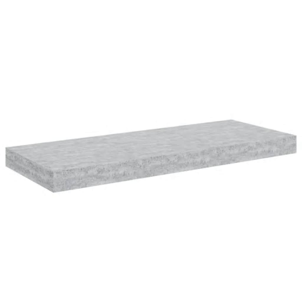 betonszürke MDF lebegő fali polc 60 x 23,5 x 3,8 cm