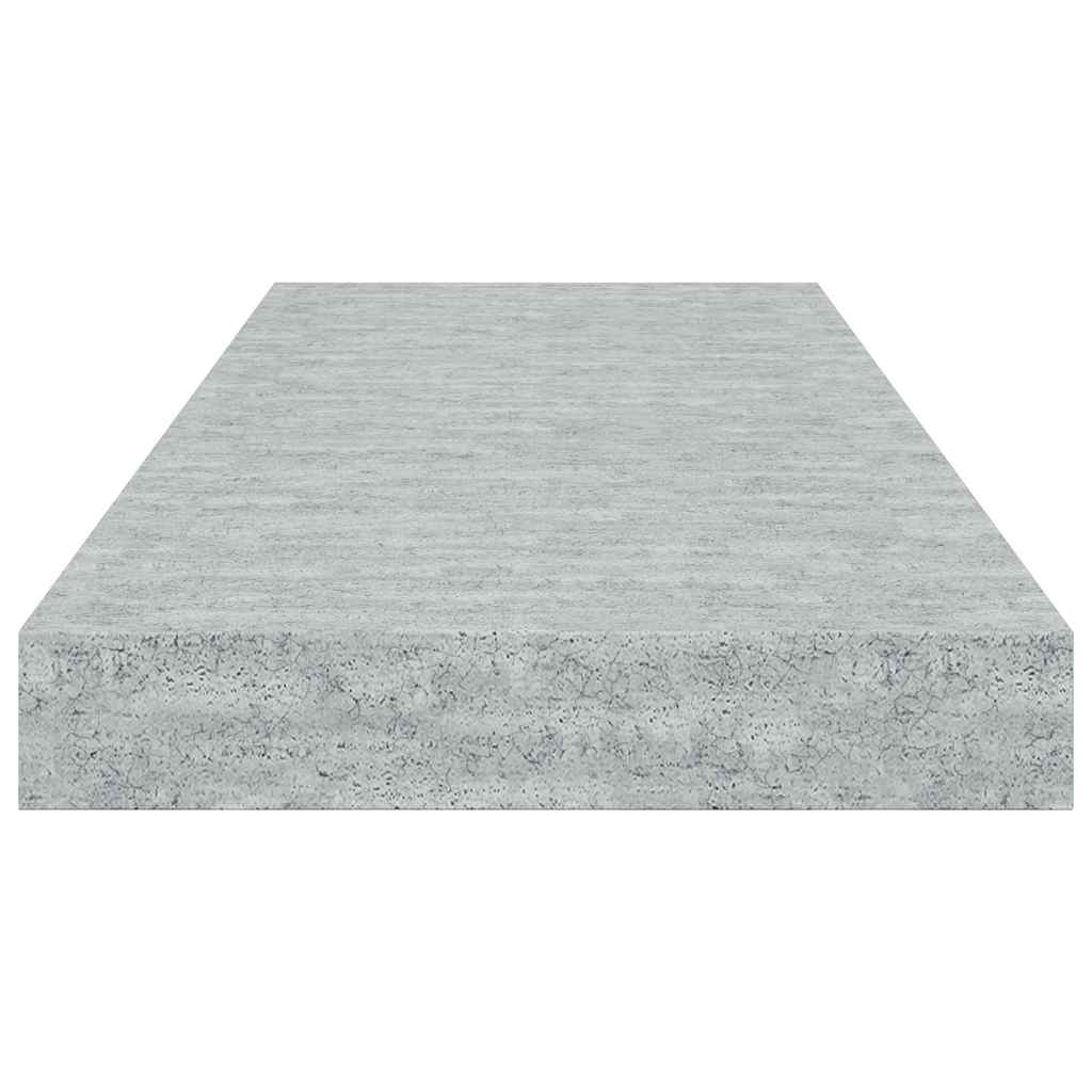 betonszürke MDF lebegő fali polc 60 x 23,5 x 3,8 cm