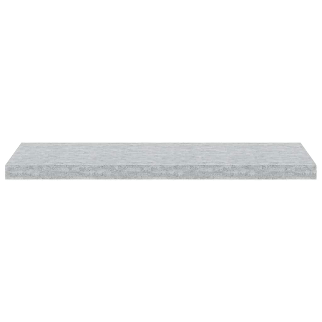 4 db betonszürke MDF lebegő fali polc 80 x 23,5 x 3,8 cm