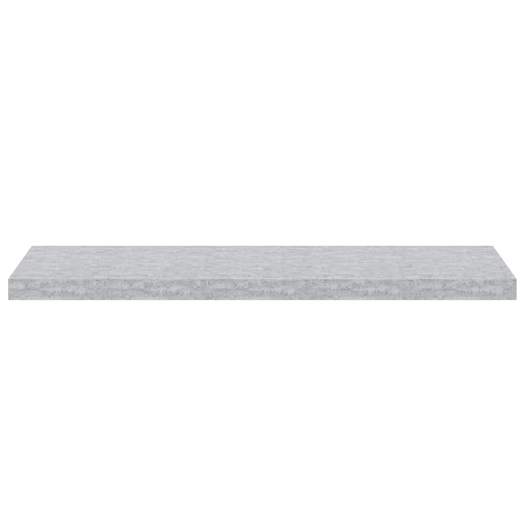 2 db betonszürke MDF lebegő fali polc 90 x 23,5 x 3,8 cm