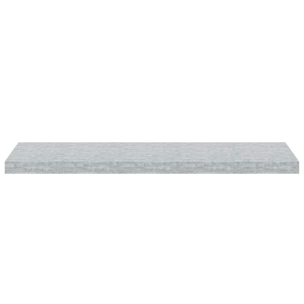 4 db betonszürke MDF lebegő fali polc 90 x 23,5 x 3,8 cm