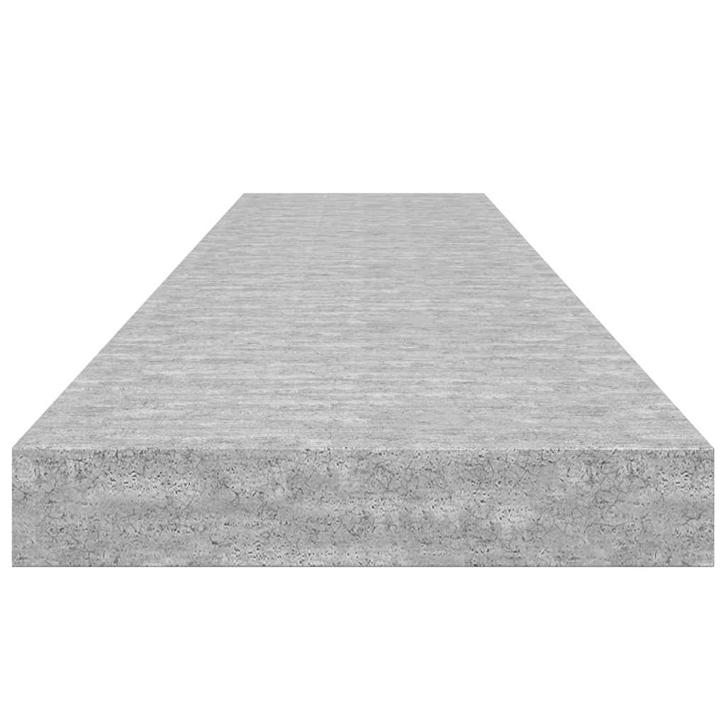 betonszürke MDF lebegő fali polc 120 x 23,5 x 3,8 cm