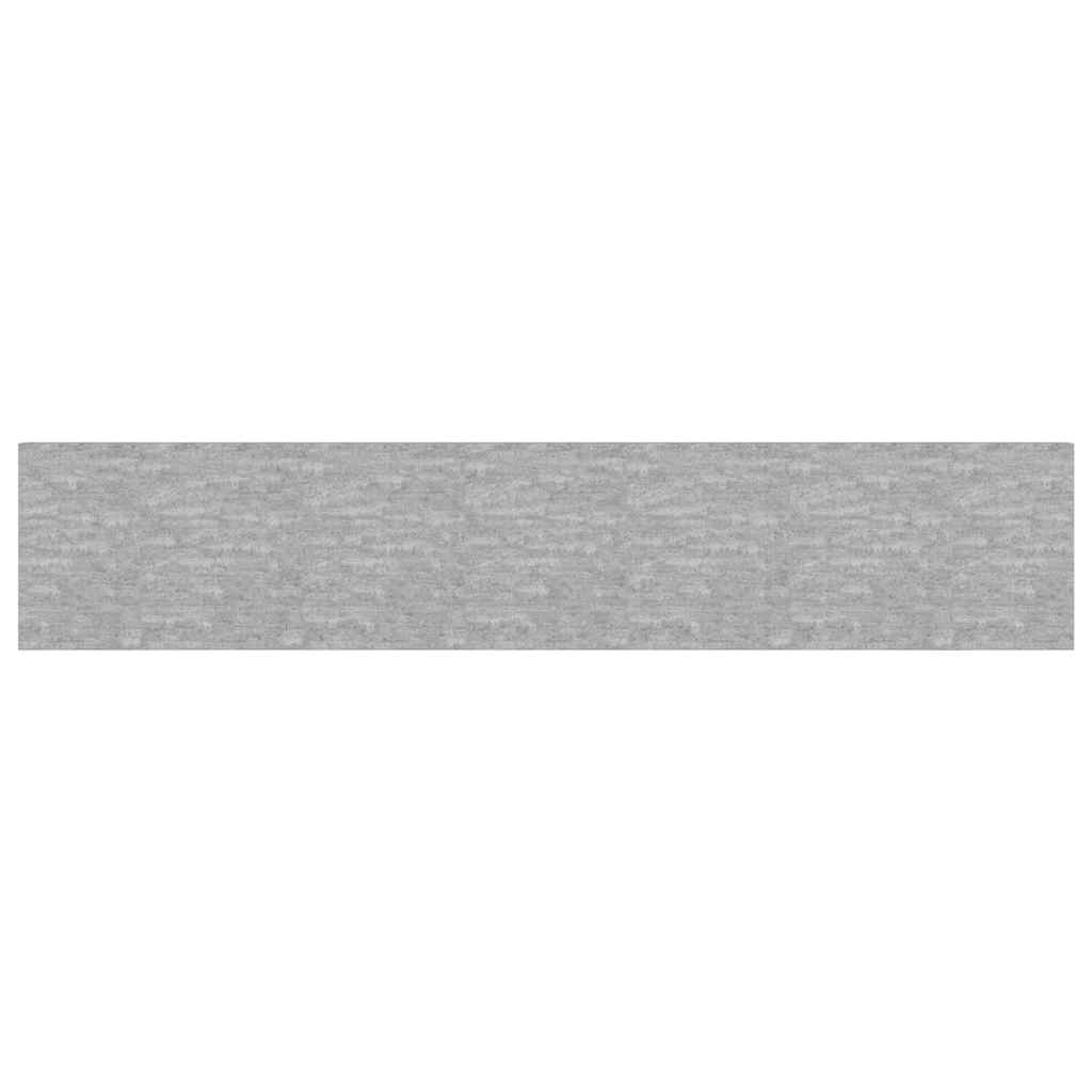 2 db betonszürke MDF lebegő fali polc 120 x 23,5 x 3,8 cm
