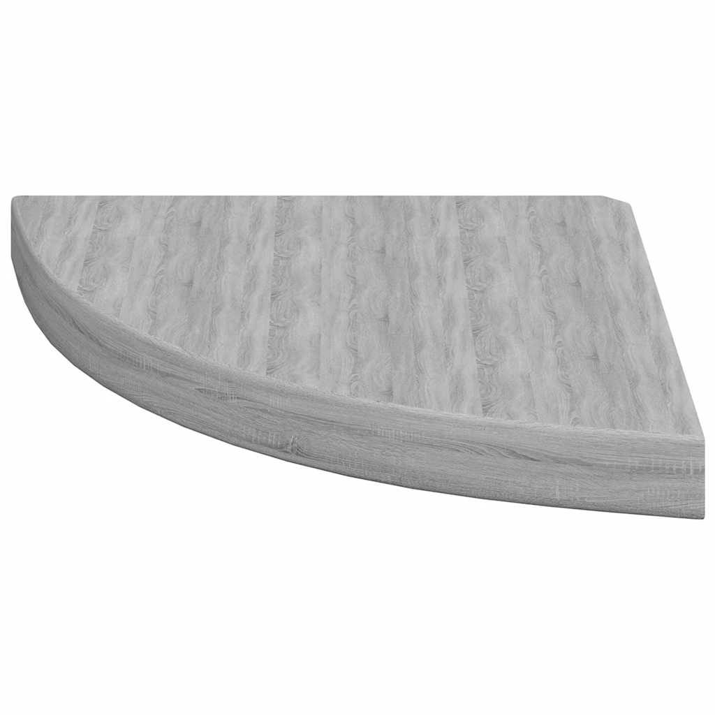 betonszürke MDF fali sarokpolc 35 x 35 x 3,8 cm