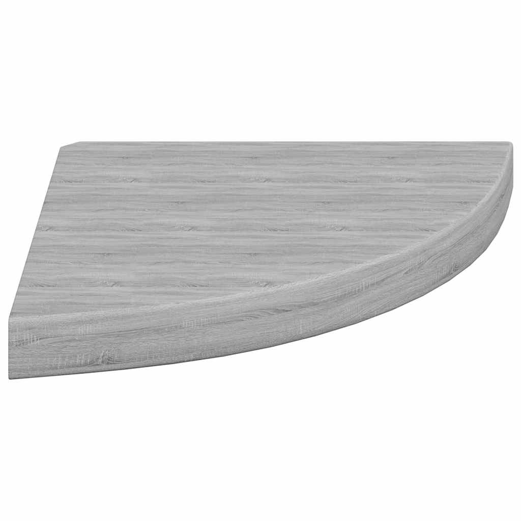 betonszürke MDF fali sarokpolc 35 x 35 x 3,8 cm