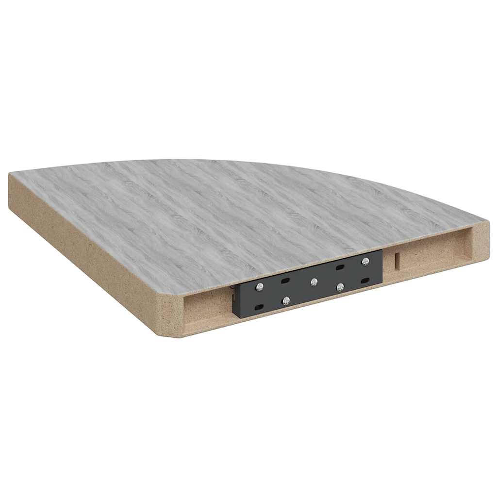 2 db betonszürke MDF fali sarokpolc 35 x 35 x 3,8 cm