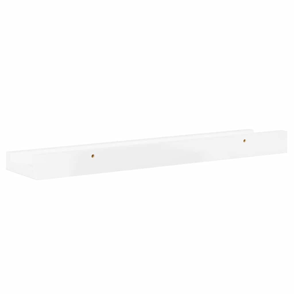 2 db magasfényű fehér fali polc 40 x 9 x 3 cm