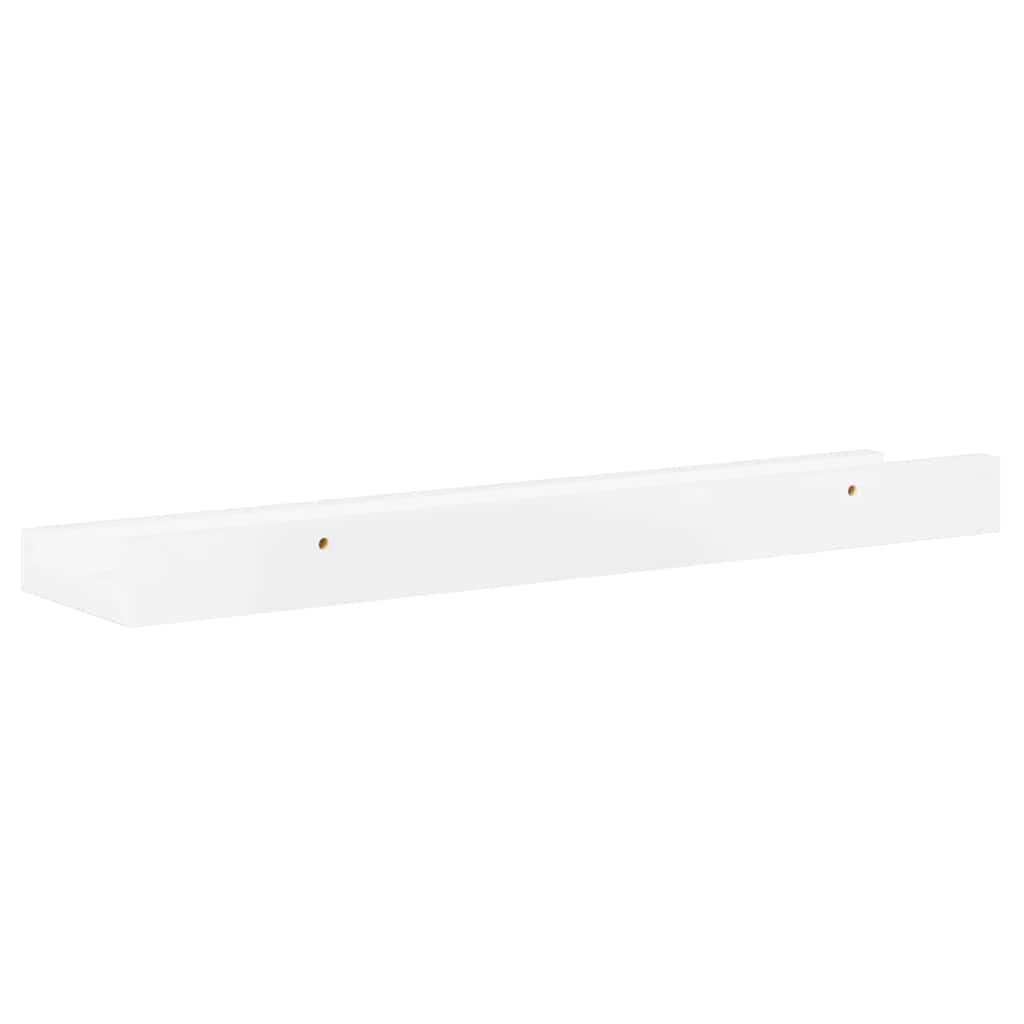 2 db magasfényű fehér fali polc 40 x 9 x 3 cm