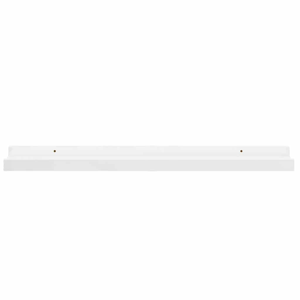 2 db magasfényű fehér fali polc 60 x 9 x 3 cm