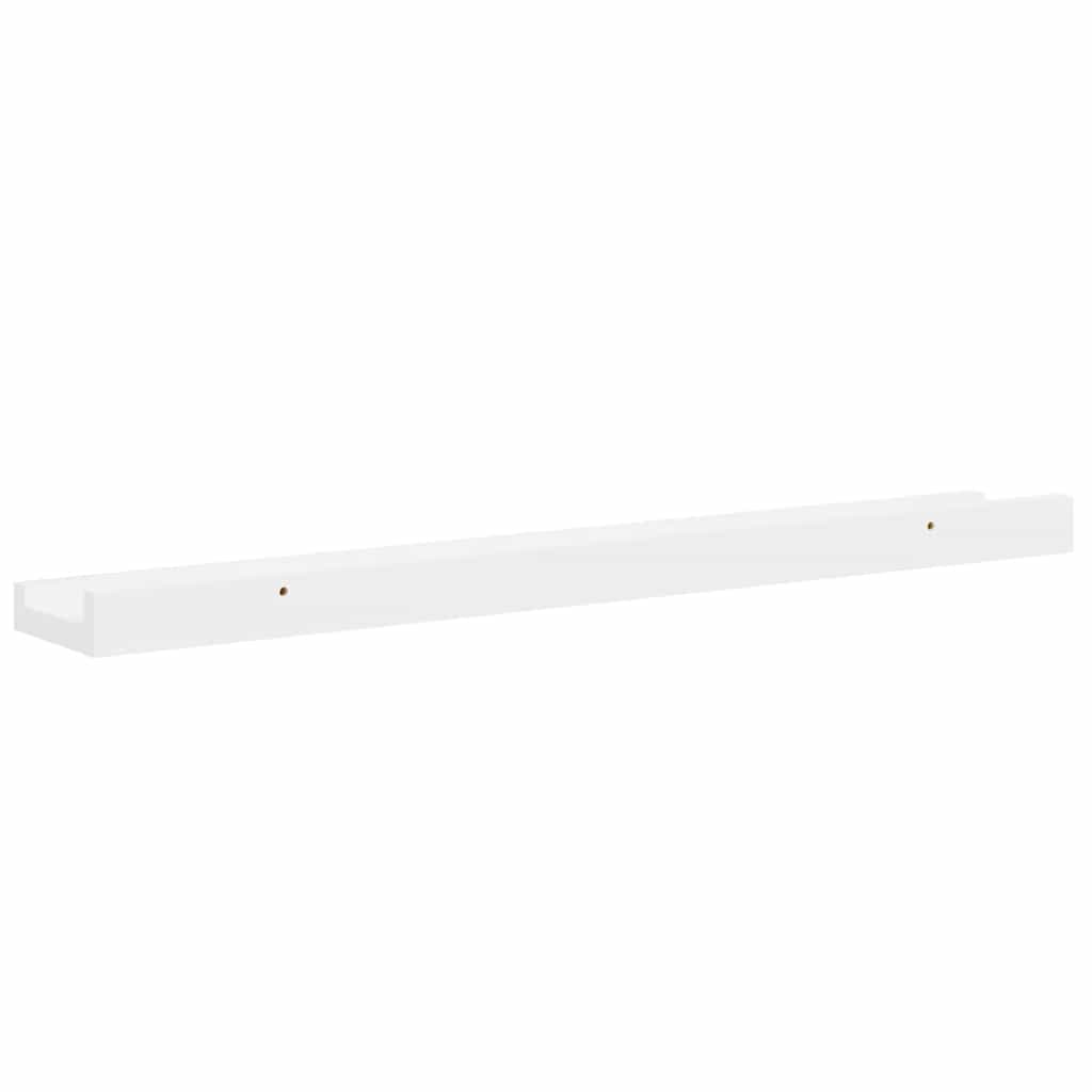2 db magasfényű fehér fali polc 60 x 9 x 3 cm