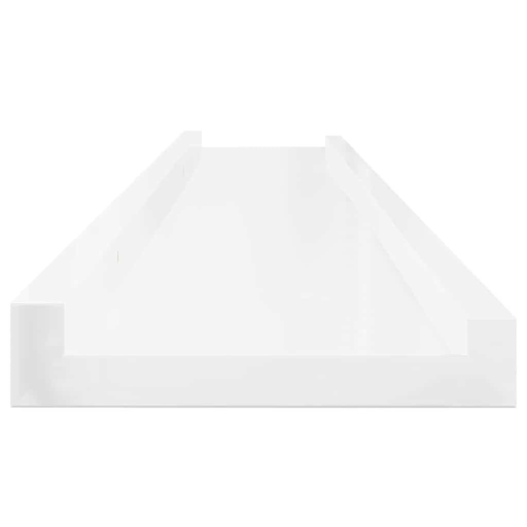 2 db magasfényű fehér fali polc 100 x 9 x 3 cm