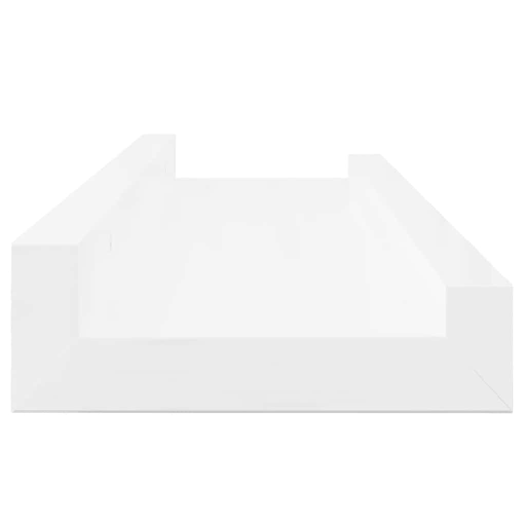 4 db magasfényű fehér fali polc 40 x 9 x 3 cm